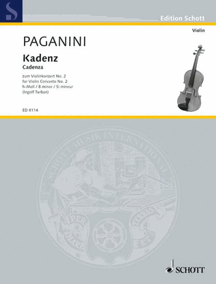 Book cover for Cadenza to the Violin Concerto No. 2 B Minor