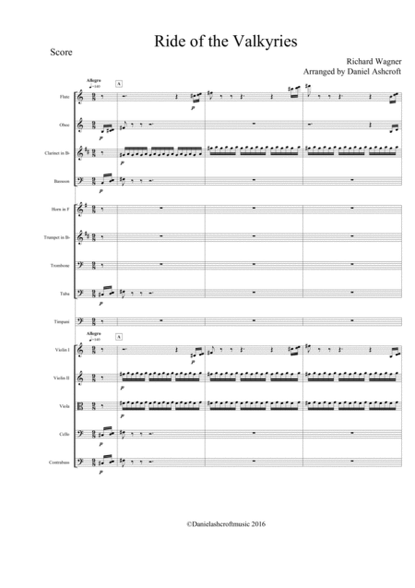 Wagner's Ride of the Valkyries - Score and Parts image number null