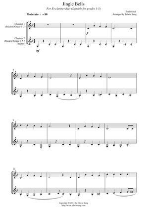 Jingle Bells (for Eb-Clarinet duet, suitable for grades 1-5)