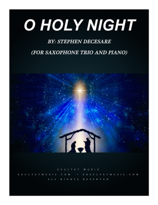 Book cover for O Holy Night (for Saxophone Trio and Piano)