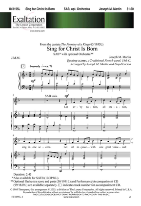 Book cover for Sing for Christ Is Born