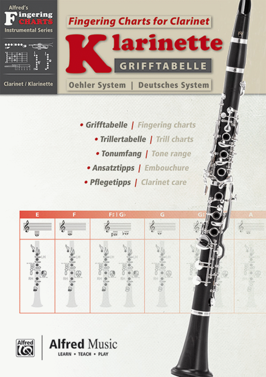 Grifftabelle fur Klarinette Deutsches System [Fingering Charts for Clarinet -- Oehler System]