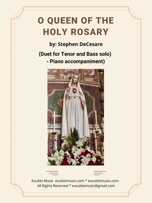 Book cover for O Queen Of The Holy Rosary (Duet for Tenor and Bass solo - Piano accompaniment)