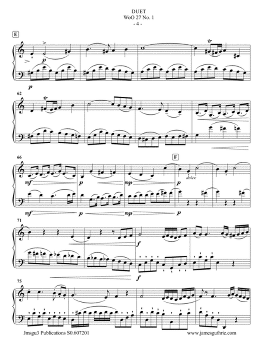 Beethoven: Three Duets WoO 27 for Trumpet & Cello image number null