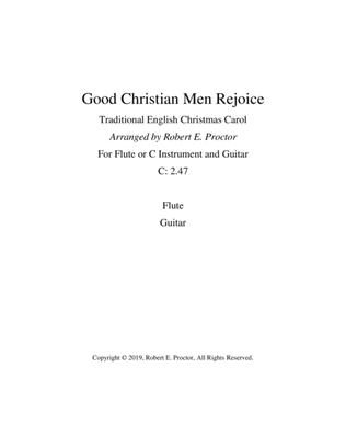 Book cover for Good Christian Men Rejoice for Flute and Guitar