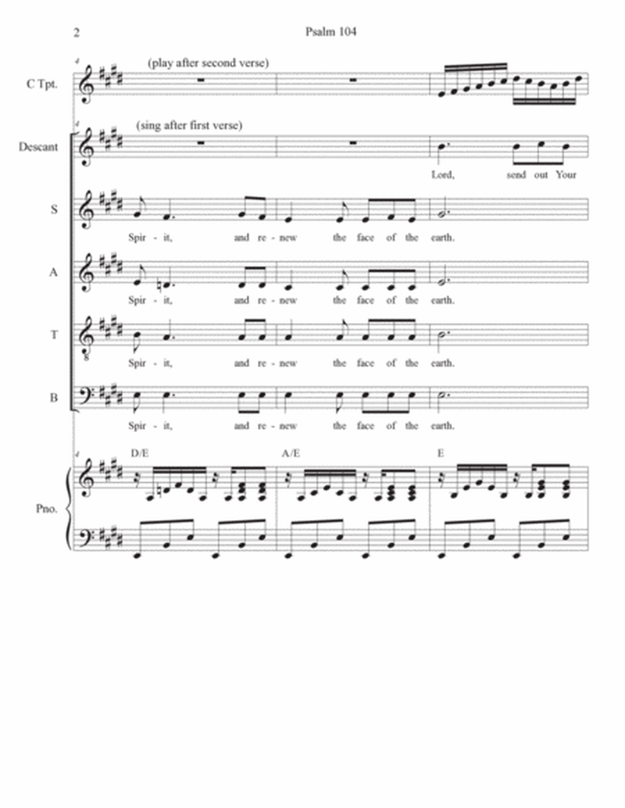 Psalm 104 (Solo with SATB) image number null