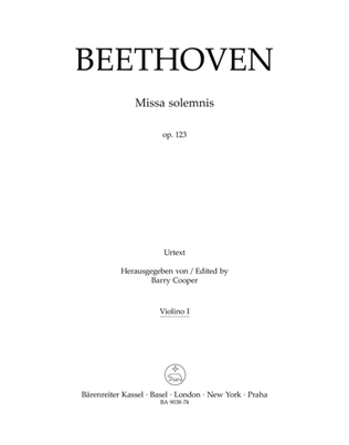 Book cover for Missa solemnis, op. 123