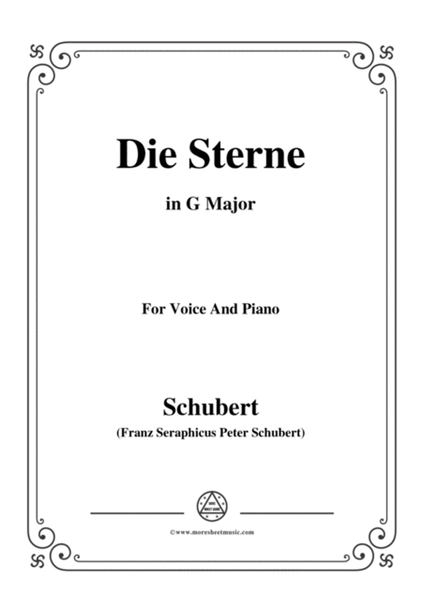 Schubert-Die Sterne,in G Major,for Voice&Piano image number null