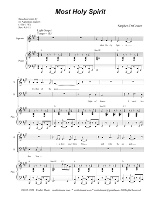 Most Holy Spirit (Vocal Quartet - (SATB)