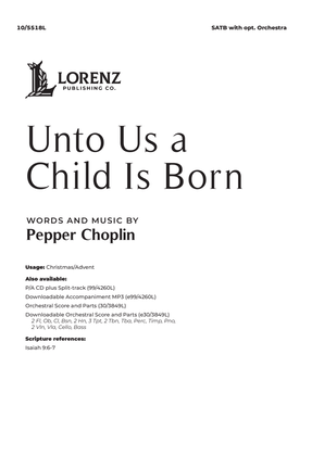 Book cover for Unto Us a Child Is Born