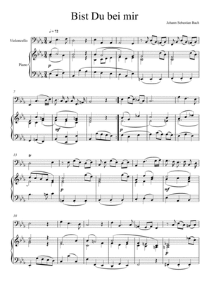 Book cover for Johann Sebastian Bach - Bist du bei mir (Violoncello Solo)