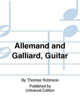 Book cover for Allemand And Galliard, Guitar