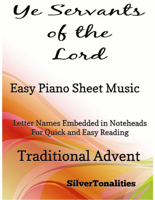 Book cover for Ye Servants of the Lord Easy Piano Sheet Music