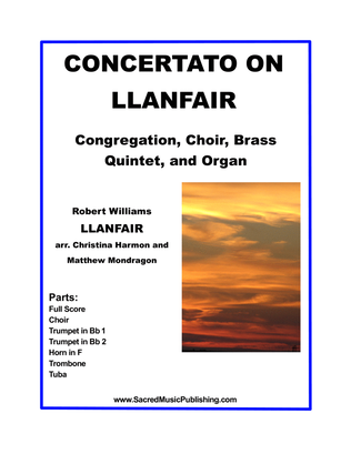 Book cover for Concertato on Llanfair – Congregation, Choir, Brass Quintet, and Organ.