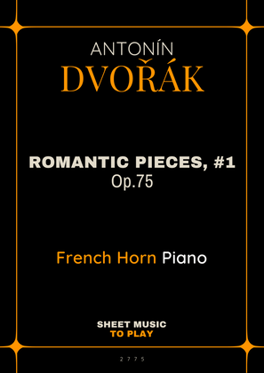 Book cover for Romantic Pieces, Op.75 (1st mov.) - French Horn and Piano (Full Score and Parts)