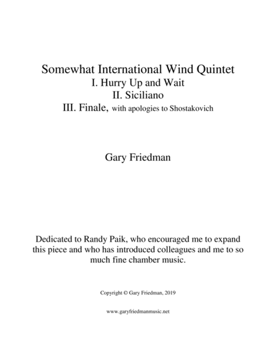 Somewhat International Wind Quintet image number null