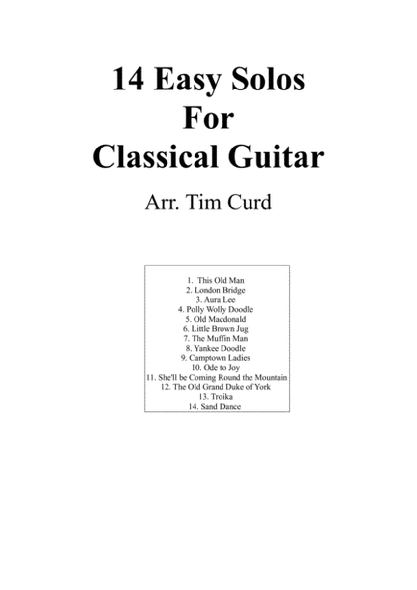 14 Easy Solos for Classical Guitar image number null