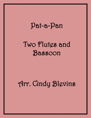 Book cover for Pat-a-pan, for Two Flutes and Bassoon