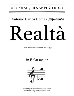 Book cover for GOMES: Realtà (transposed to E-flat major)
