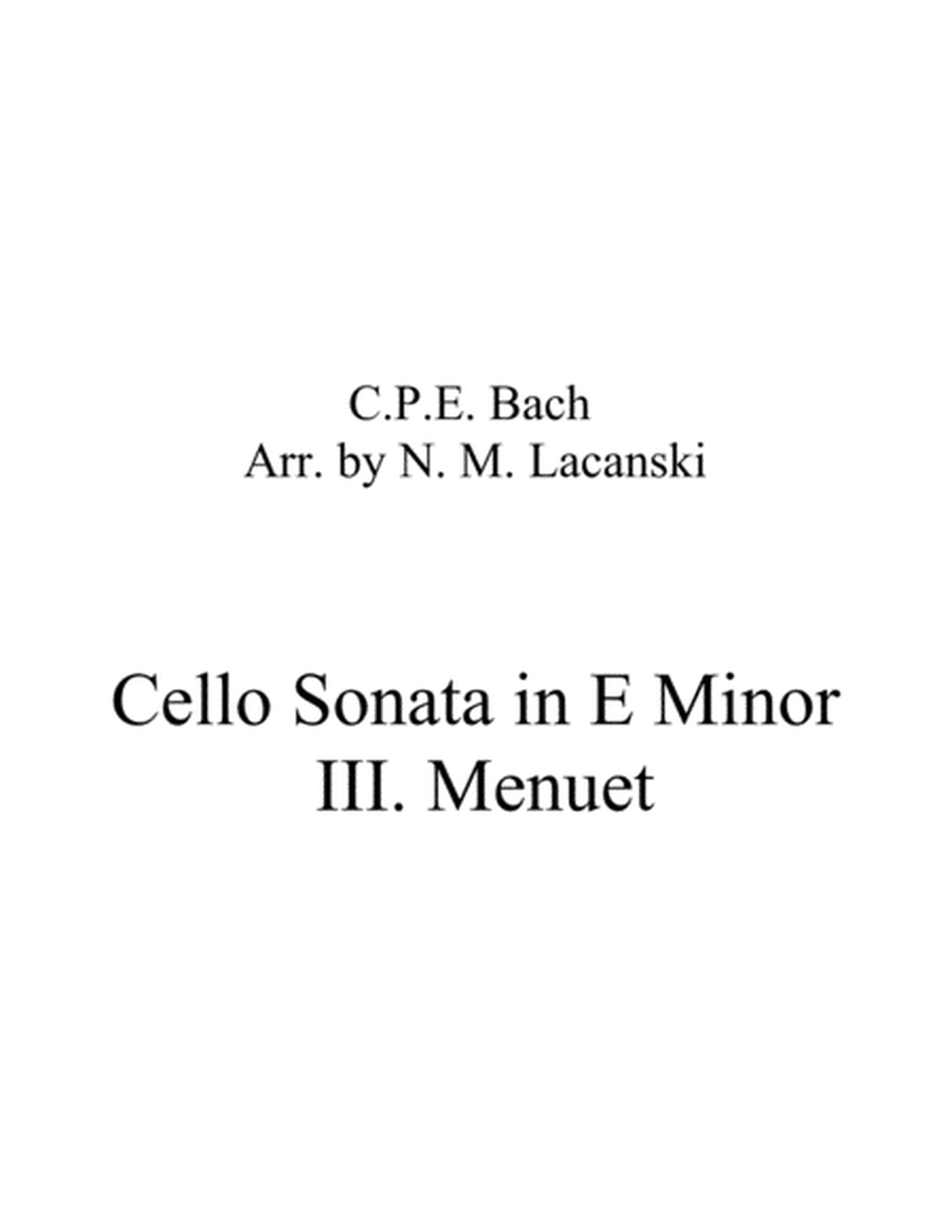 Cello Sonata in E Minor III. Menuet