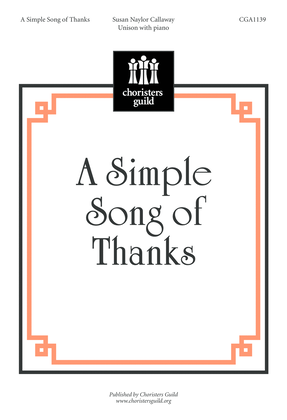 A Simple Song of Thanks