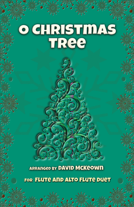 Book cover for O Christmas Tree, (O Tannenbaum), Jazz style, for Flute and Alto Flute Duet