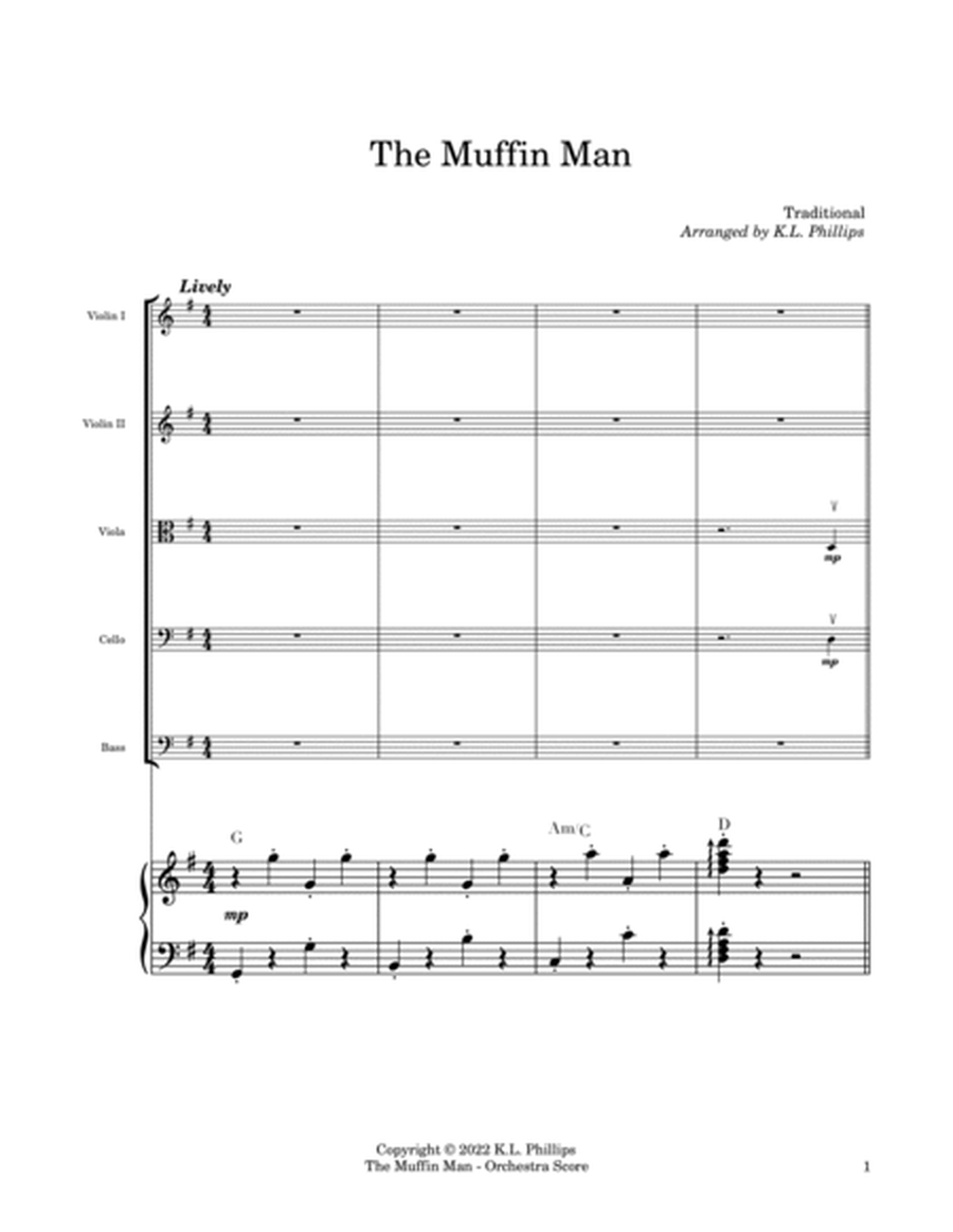 The Muffin Man - String Orchestra (with Piano Accompaniment) image number null