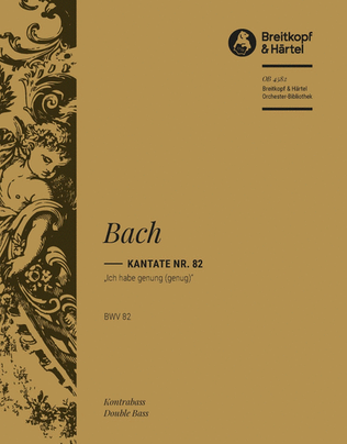 Book cover for Cantata BWV 82 "It is enough"