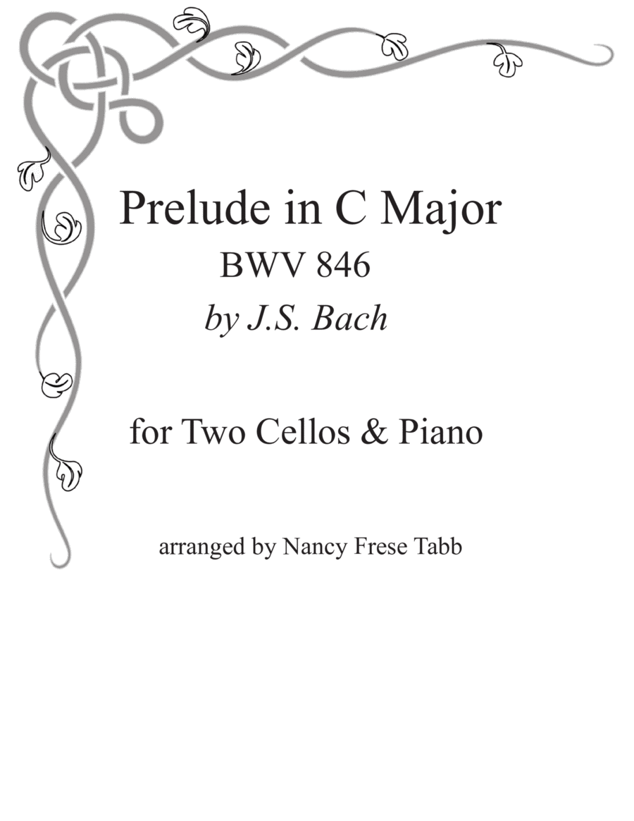 Bach Prelude in C Major (BWV 846) for Two Cellos and Piano image number null