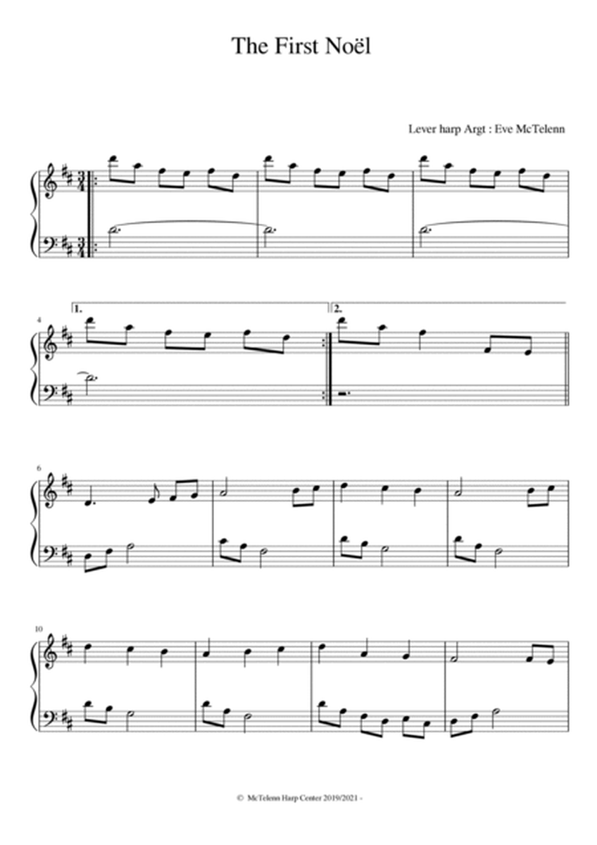 First Noël - Christmas Carol - intermediate & 27 String Harp | McTelenn Harp Center image number null