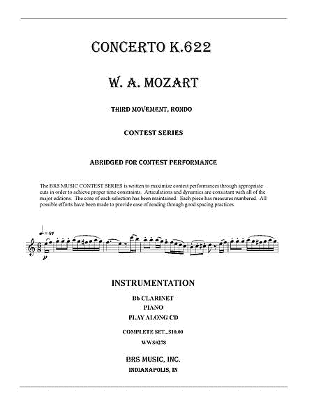 Wolfgang Amadeus Mozart : Concerto K. 622, 3rd Movement