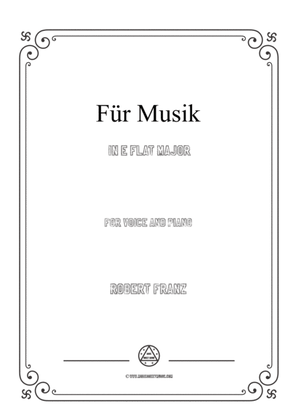 Book cover for Franz-Für Musik in E flat Major,for voice and piano
