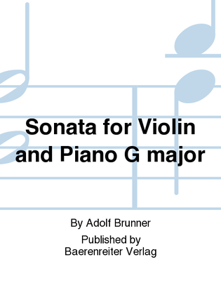 Book cover for Sonata for Violin and Piano G major