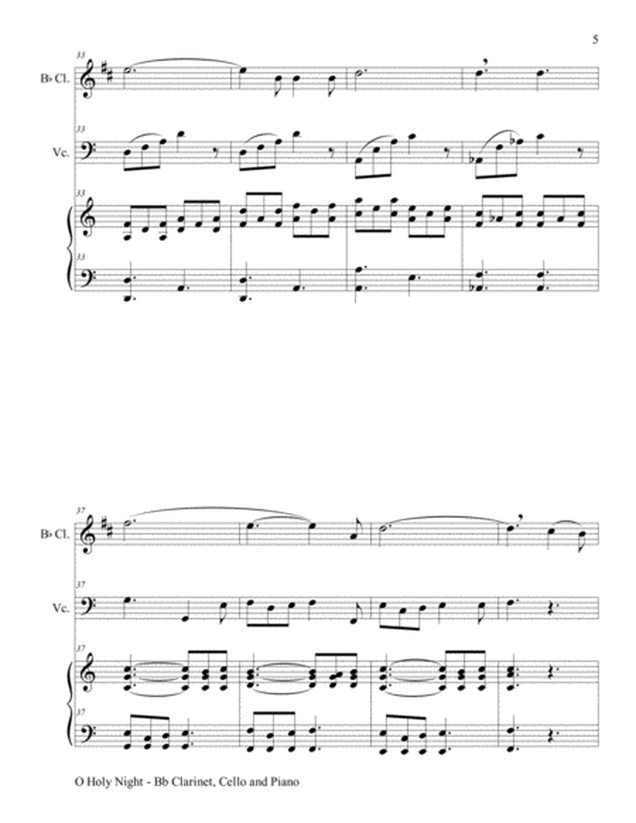 O HOLY NIGHT (Trio - Bb Clarinet, Cello & Piano - Score & Parts included) image number null