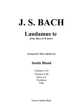 Book cover for Laudamus te from Mass in B Minor, BWV 232 for Brass Quintet