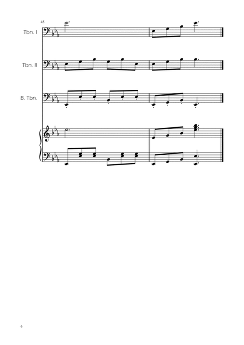 O Holy Night - Trombone Trio w/ Piano image number null