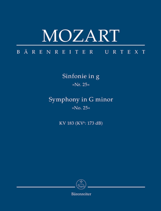 Book cover for Symphony, No. 25 g minor, KV 183