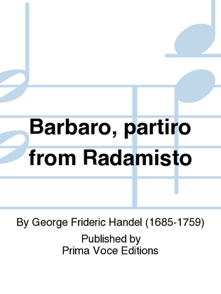 Book cover for Barbaro, partiro from Radamisto