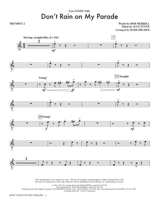 Don't Rain On My Parade (from Funny Girl) (arr. Mark Brymer) - Trumpet 2