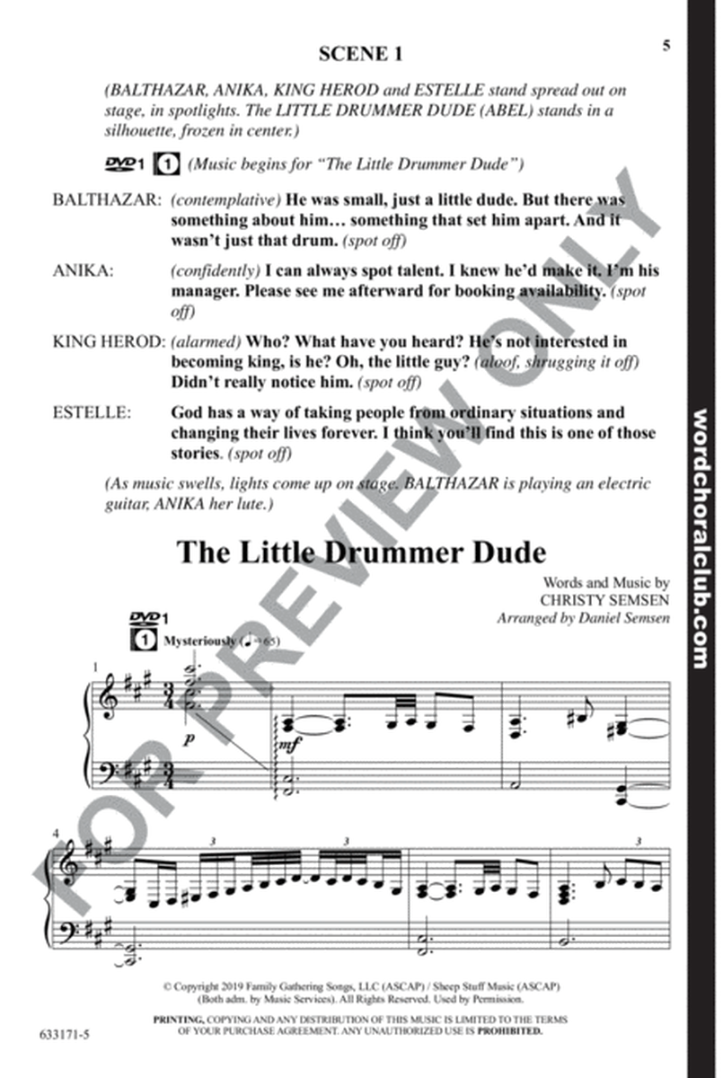 The Little Drummer Dude - Choral Book