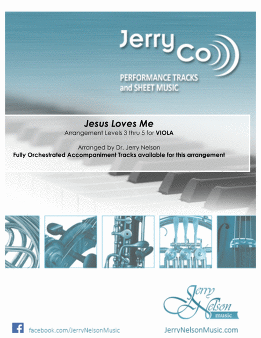 Jesus Loves Me (Arrangements Level 3-5 for VIOLA + Written Acc) Hymn image number null