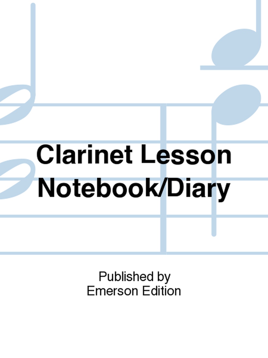 Clarinet Lesson Notebook/Diary