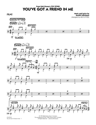 Book cover for You've Got A Friend In Me (Wheezy's Version) (from Toy Story 2) (arr. Rick Stitzel) - Drums