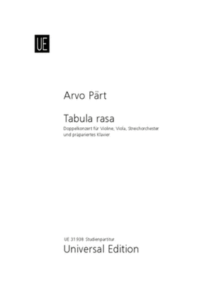 Book cover for Tabula Rasa