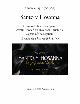 Santo y Hosanna for SATB chorus and piano