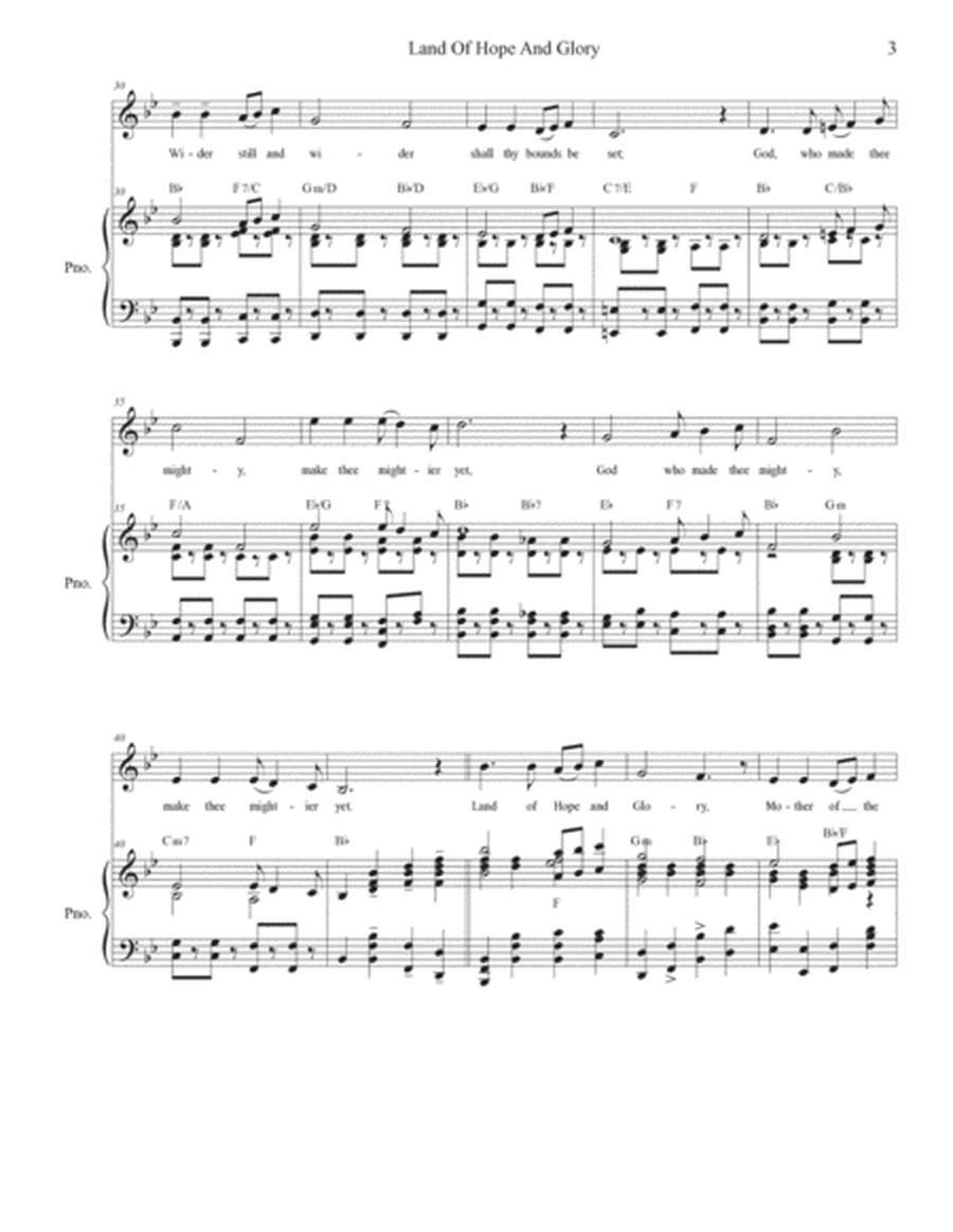 Land Of Hope And Glory (Pomp and Circumstance) (Vocal solo) image number null