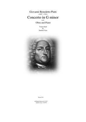 Book cover for Platti - Concerto in G minor, I 47b for Oboe and Piano