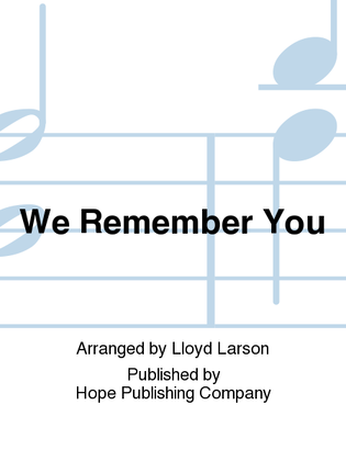 Book cover for We Remember You