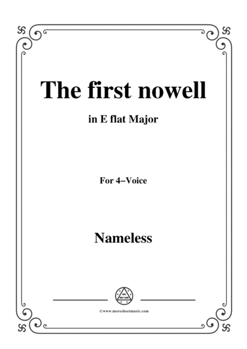 Nameless-Christmas Carol,The flrst nowell,in E flat Major,for 4 Voice image number null