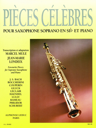 Book cover for Pieces Celebres Pour Saxophone Soprano